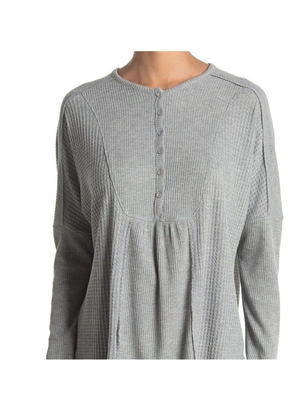 GIBSONLOOK Bnwot Gray Long Sleeve Top New Henley